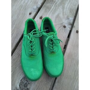 Polo Ralph Lauren Men's Vaughn ☘️ Green Canvas Shoes Size 11D Lace up
